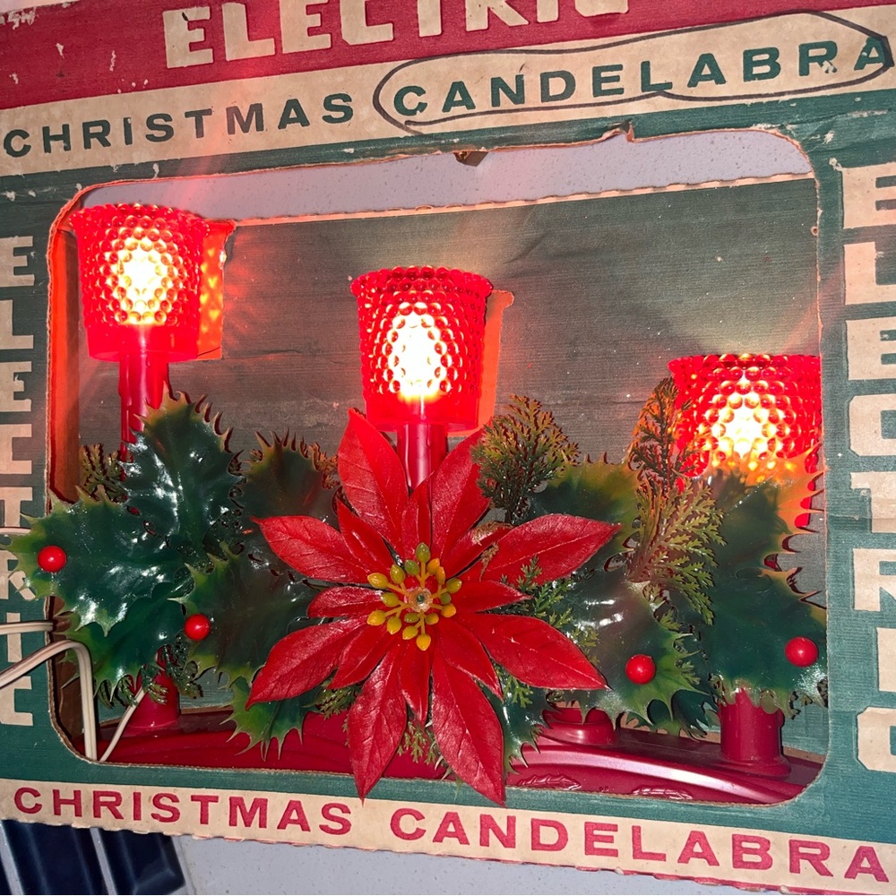 Vintage plug in candelabra MCM